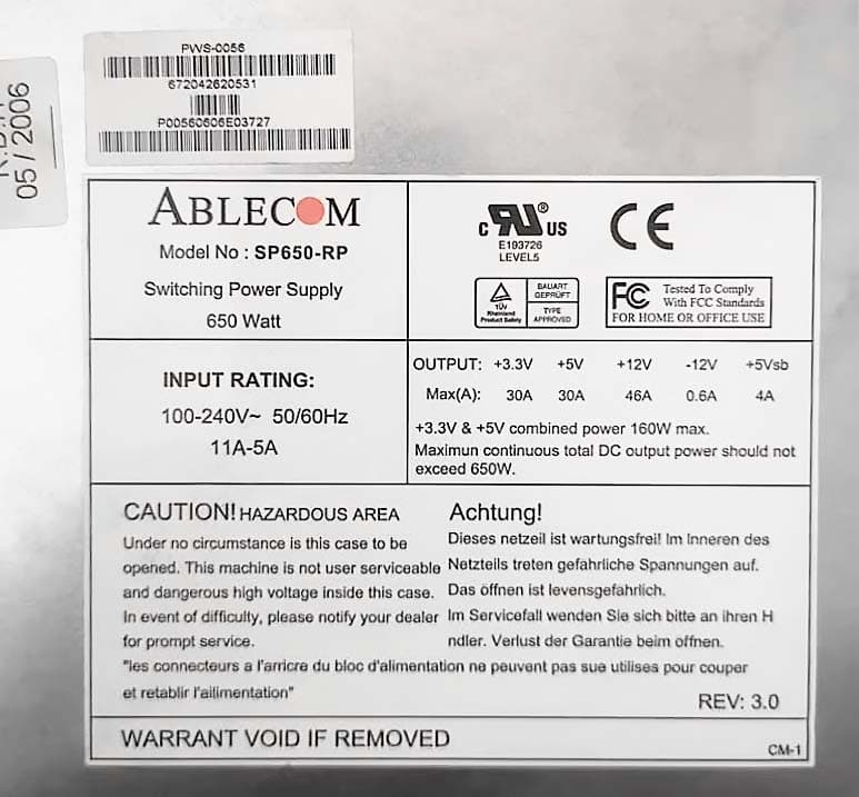 Блок Питания SuperMicro SP650-RP 650W