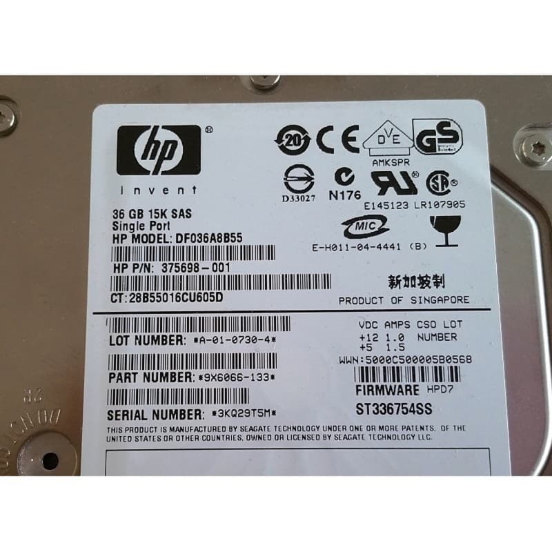 Жесткий диск HP 375698-001 36Gb SAS 3,5" HDD