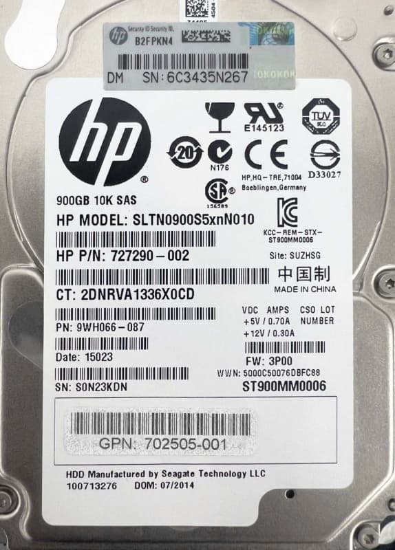 Жесткий диск HP 697389-001 900Gb  SAS 2,5" HDD