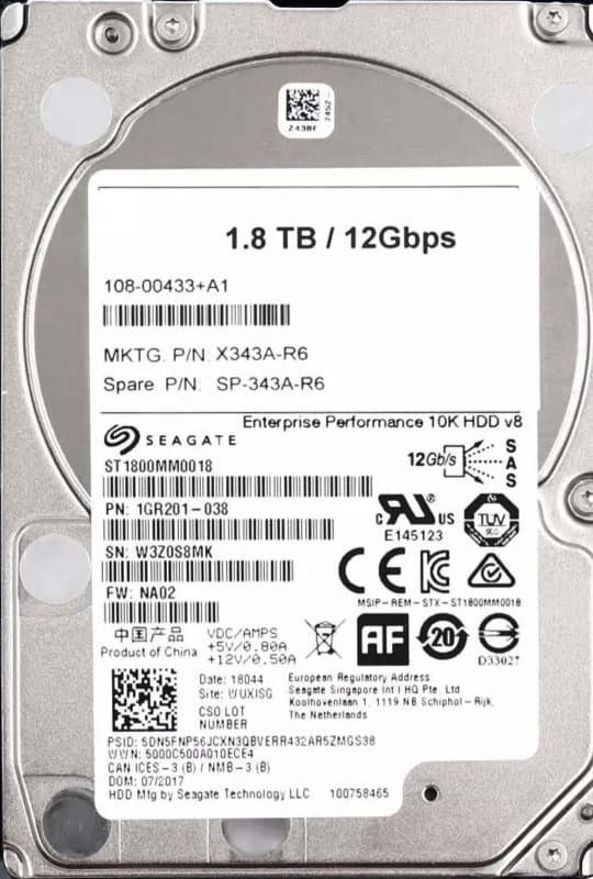 Жесткий диск Network Appliance X343_STBTE1T8A10 1.8Tb SAS 2,5" HDD