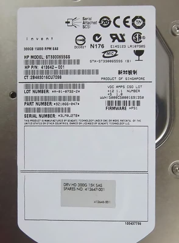 Жесткий диск HP 9Z1066-047 300Gb  SAS 3,5" HDD