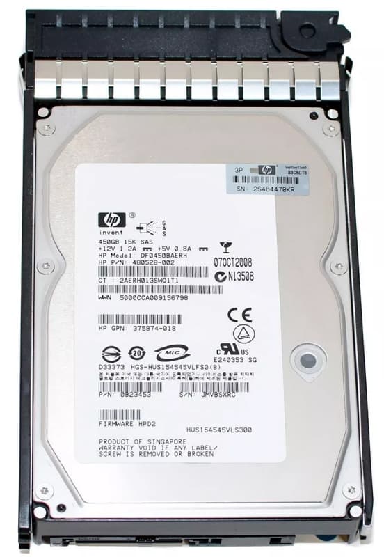Жесткий диск HP DF0450BAERH 450Gb  SAS 3,5" HDD