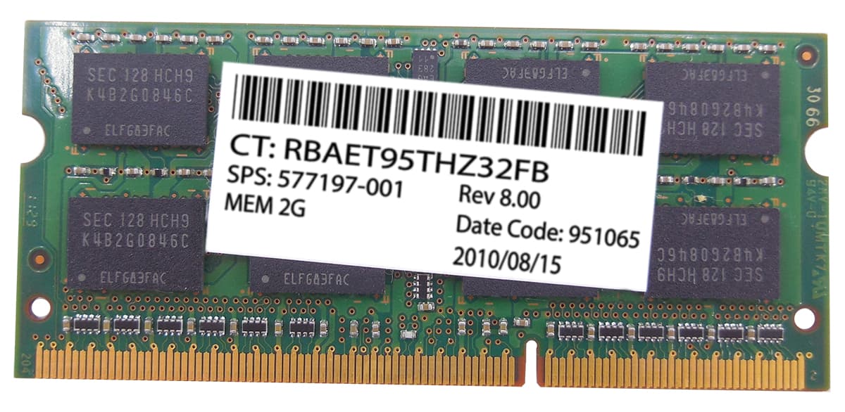 Оперативная память HP 577197-001 DDRIII 2GB