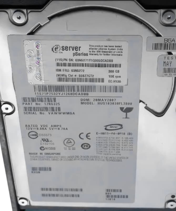 Жесткий диск IBM 03N5272 300Gb 10000 U320SCSI 3.5" HDD