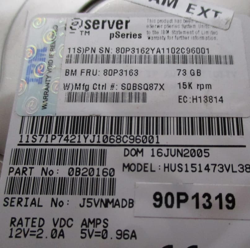 Жесткий диск IBM 9X5006-039 73,4Gb 15000 U320SCSI 3.5" HDD