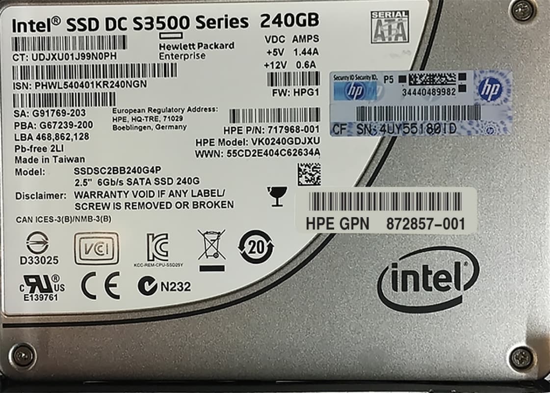 Жесткий диск HP 872857-001 240Gb SATAIII 2,5" SSD