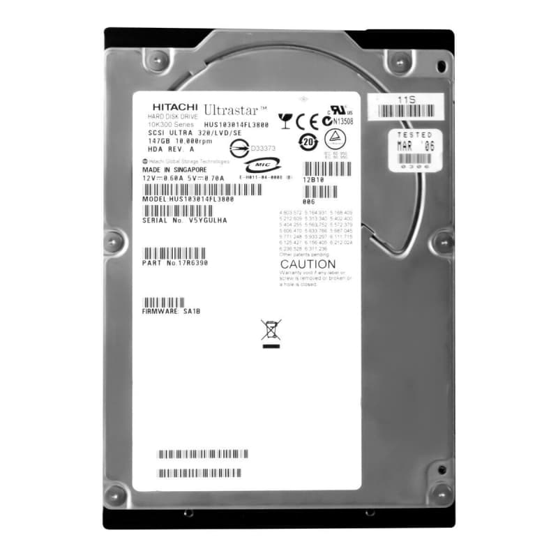 Жесткий диск Hitachi 17R6390 147Gb  U320SCSI 3.5" HDD