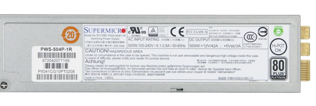 Резервный Блок Питания SuperMicro 672042077199 500W