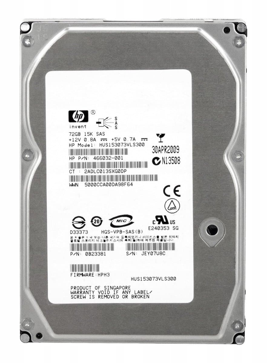 Жесткий диск HP 72Gb 15000 SAS 3.5" HDD 0B23381
