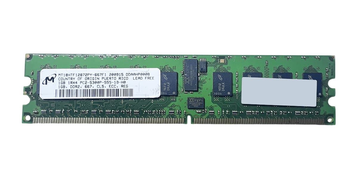 Оперативная память  Micron DDRII 1Gb MT18HTF12872PY-667F1    