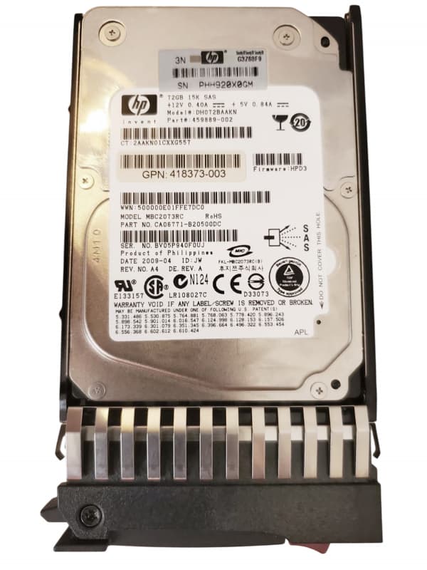 Жесткий диск HP DH072BAAKN 72Gb SAS 2,5" HDD