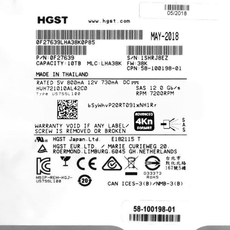 Жесткий Диск Cisco UCS-HD10T7KL4KN 10Tb SAS 3,5" HDD