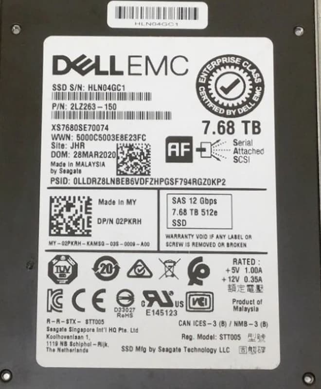 Жесткий диск Dell 2PKRH 7.68TB SAS 2,5" SSD