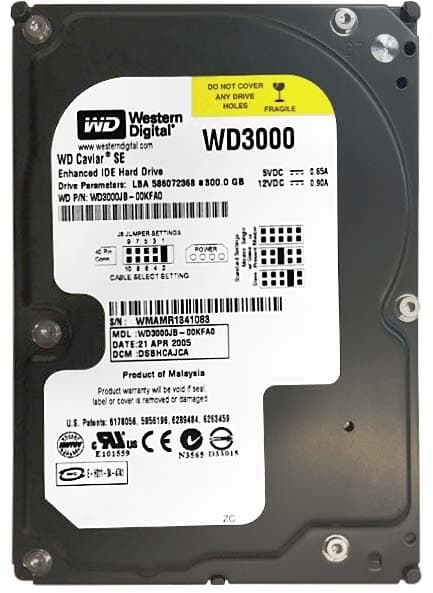 Жесткий диск Western Digital WD3000JB 300Gb 7200 IDE 3.5" HDD