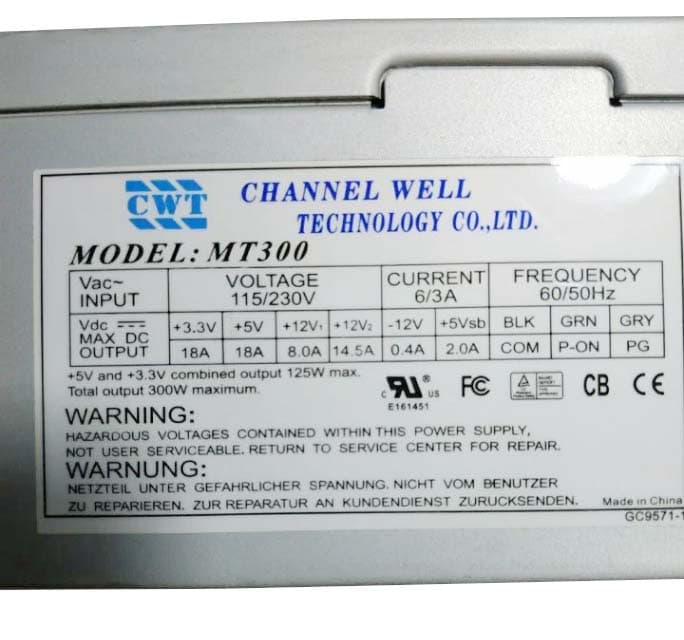 Блок Питания CWT DMT300-100500799 300W