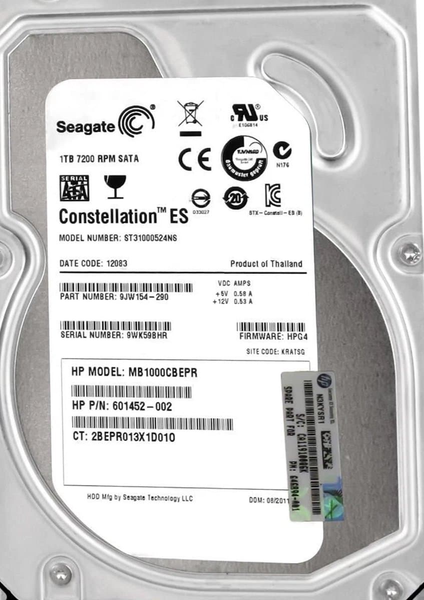 Жесткий диск HP 1Tb 7200 SATAII 3.5" HDD MB1000CBEPR