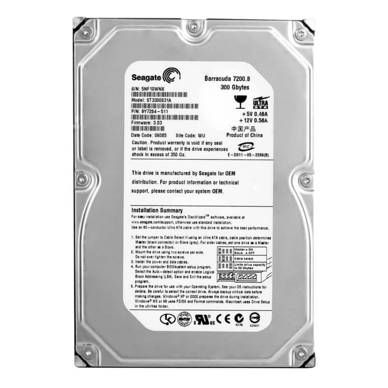 Жесткий диск Seagate ST3300831A 300Gb 7200 IDE 3.5" HDD