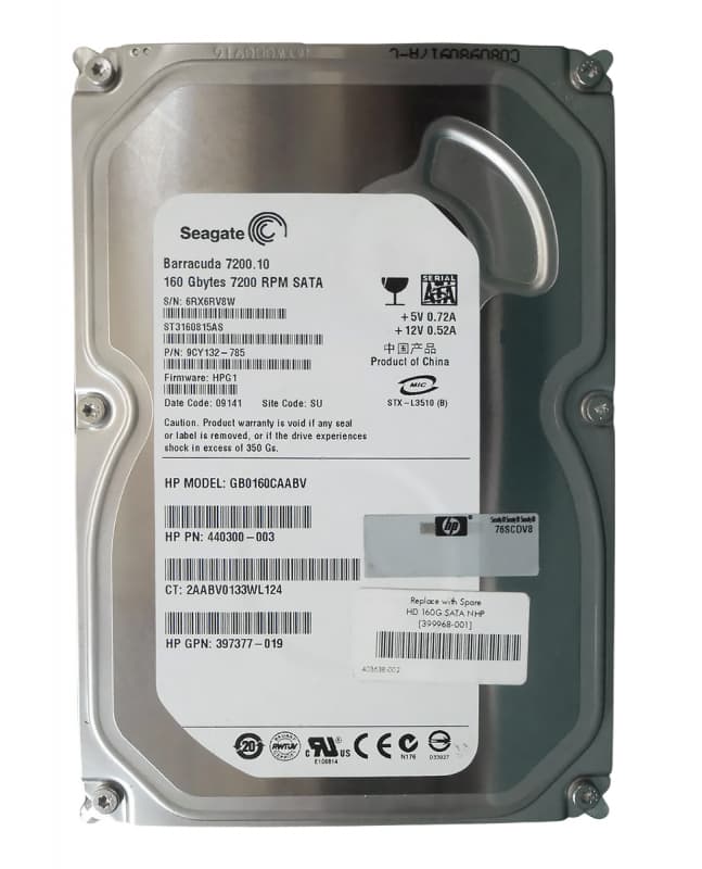 Жесткий диск HP 399968-001 160Gb 7200 SATA 3.5" HDD