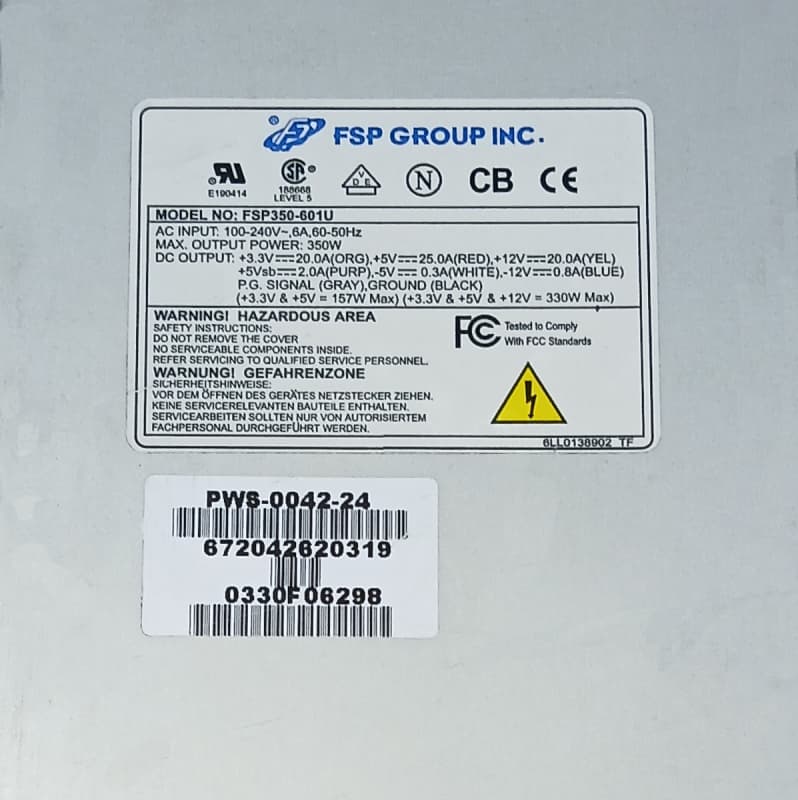 Блок Питания SuperMicro PWS-0042-24 350W