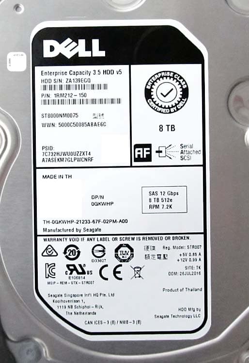 Жесткий диск Dell 1RM212-150 8Tb 7200 SAS 3,5" HDD