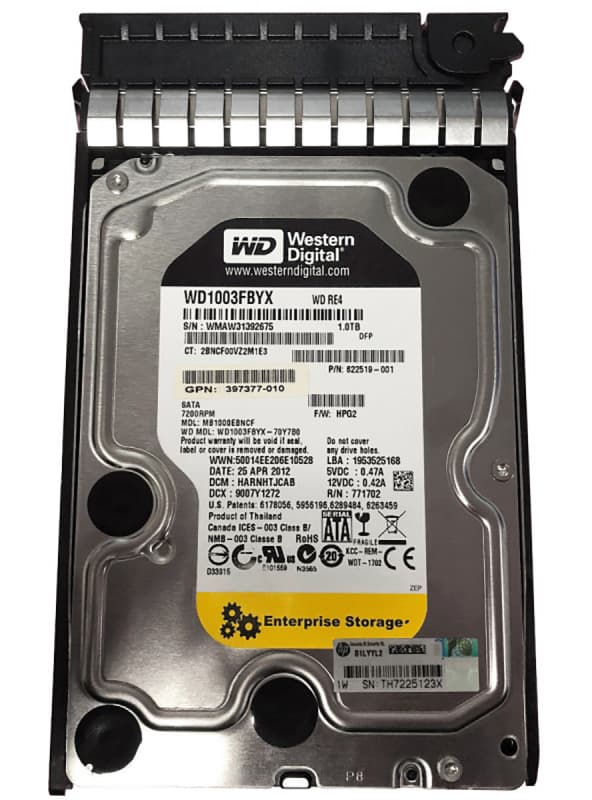 Жесткий диск HP 622519-001 1Tb  SATAII 3,5" HDD