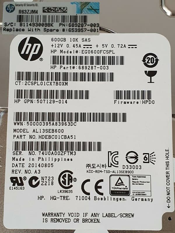 Жесткий диск HP 652566-003 600Gb SAS 2,5" HDD
