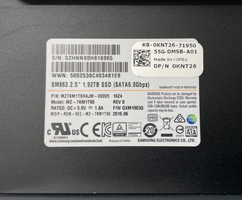 Жесткий диск Dell MZ7KM1T9HAJM-000D3 1.92TB SATAIII 2,5" SSD