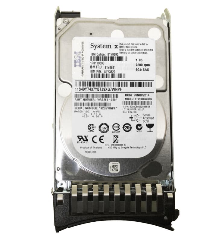Жесткий диск IBM 81Y9691 1Tb  SAS 2,5" HDD