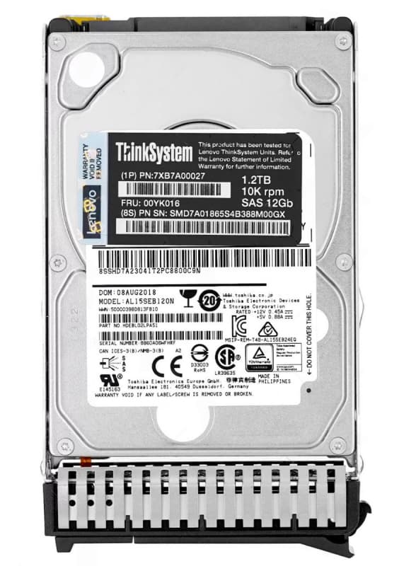 Жесткий диск Lenovo 00YK016 1.2Tb SAS 2,5" HDD