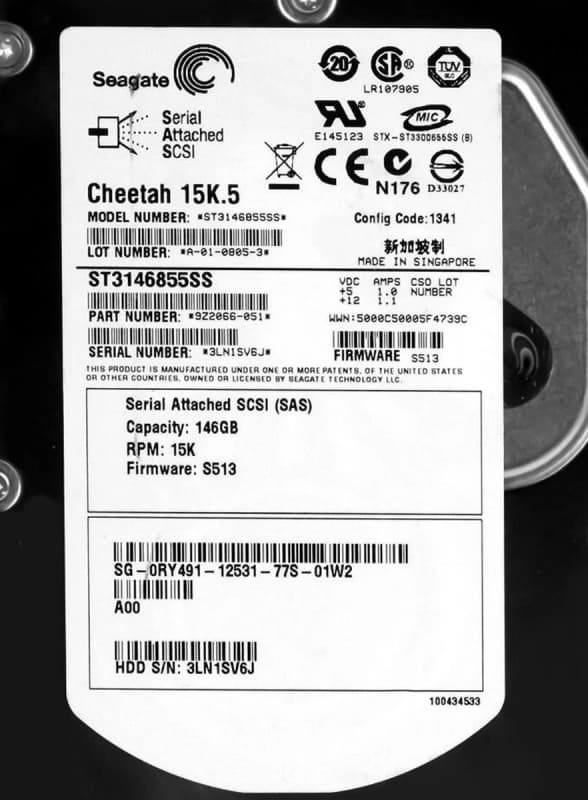 Жесткий диск Dell 9DK066-042 146Gb  SAS 3,5" HDD