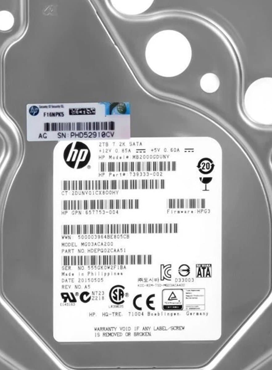 Жесткий диск HP 2Tb 7200 SATAIII 3.5" HDD 739333-002
