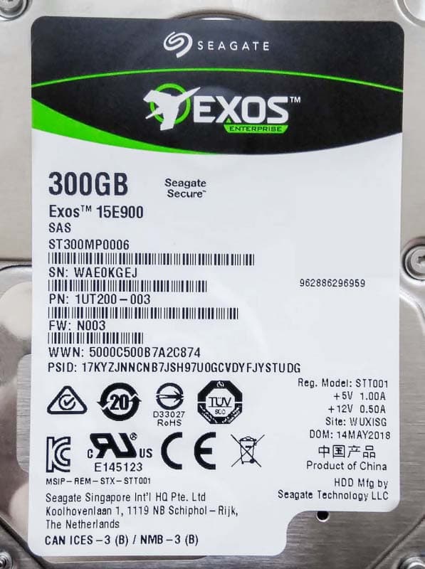 Жесткий диск Seagate 1UT200 300Gb 15000 SAS 2,5" HDD