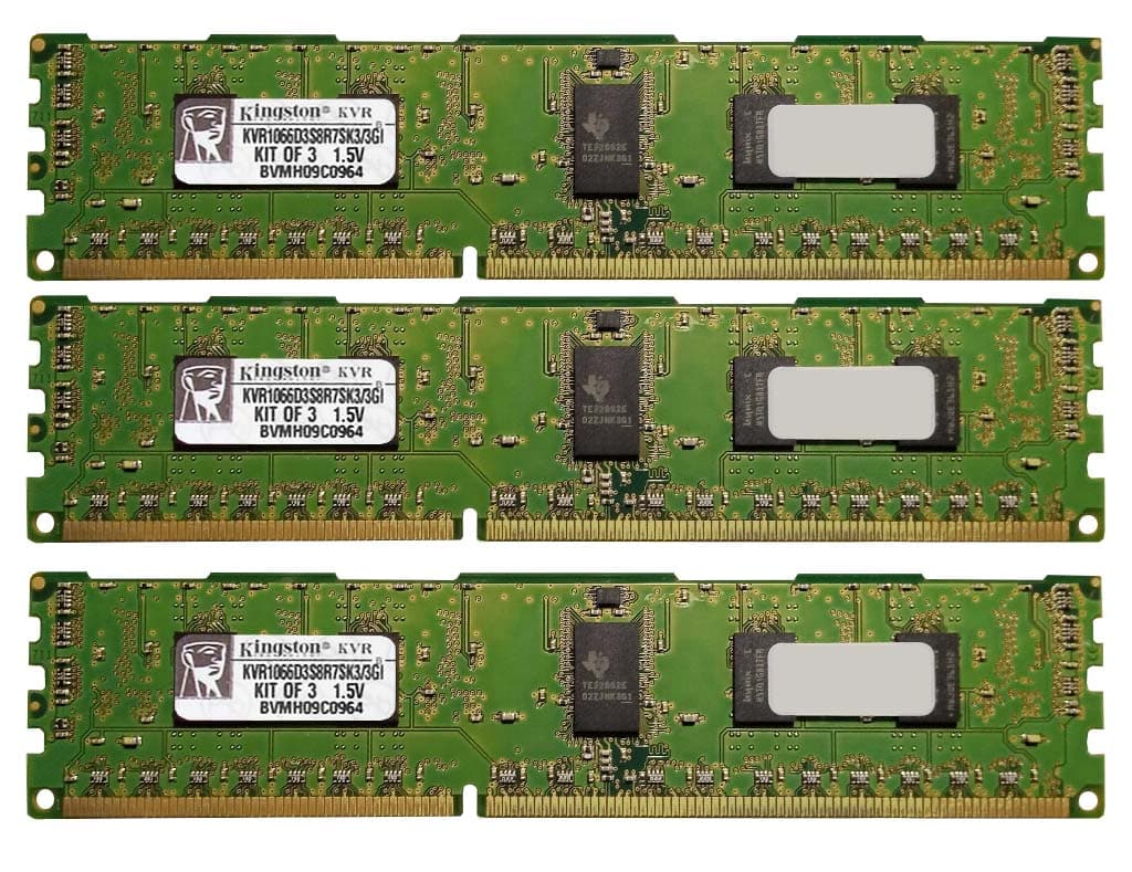 Оперативная память Kingston KVR1066D3S8R7SK3/3GI DDRIII 3Gb