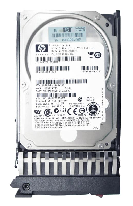 Жесткий диск HP CA07068-B10200DC 146Gb  SAS 2,5" HDD