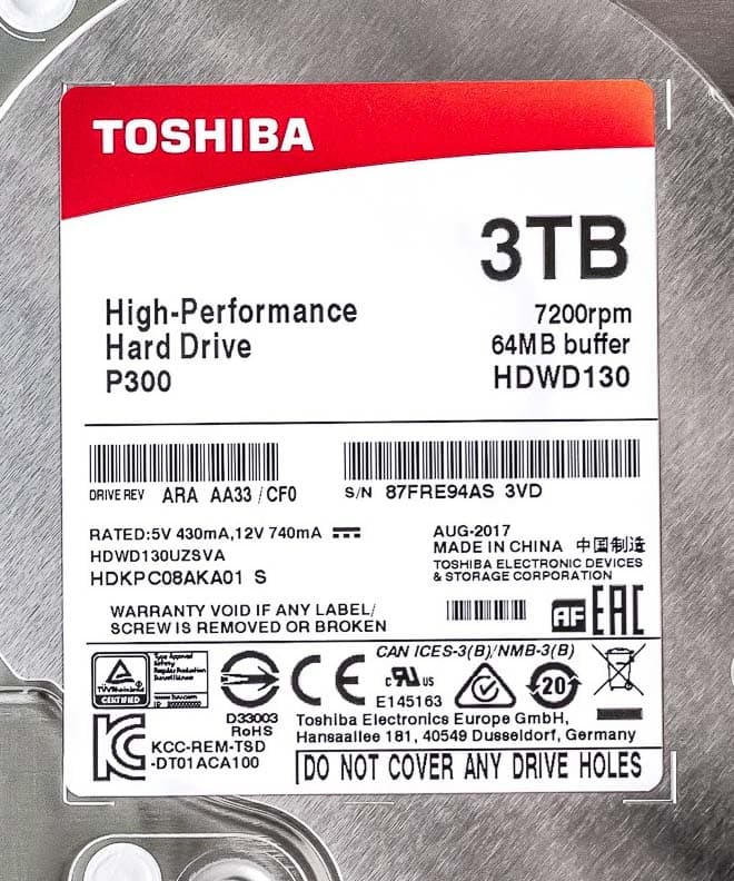 Жесткий диск Toshiba HDKPC08ZKA01 3Tb SATAIII 3,5" HDD