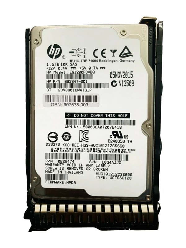 Жесткий диск HP 697578-005 1,2Tb  SAS 2,5" HDD