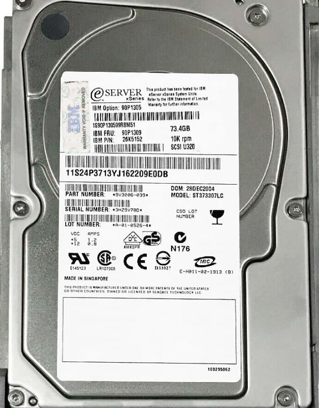 Жесткий диск IBM 90P1305 73,4Gb 10000 U320SCSI 3.5" HDD