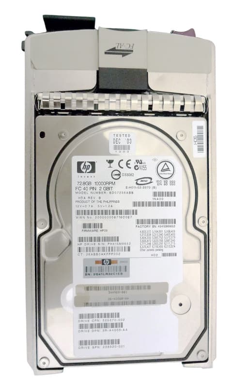 Жесткий диск HP BD07256ABB 72,8Gb Fibre Channel 3,5" HDD