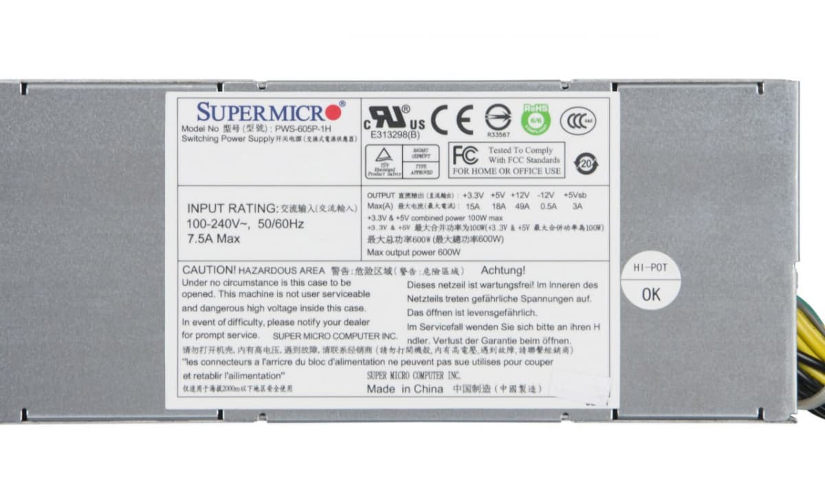 Блок Питания SuperMicro 672042088751 600W