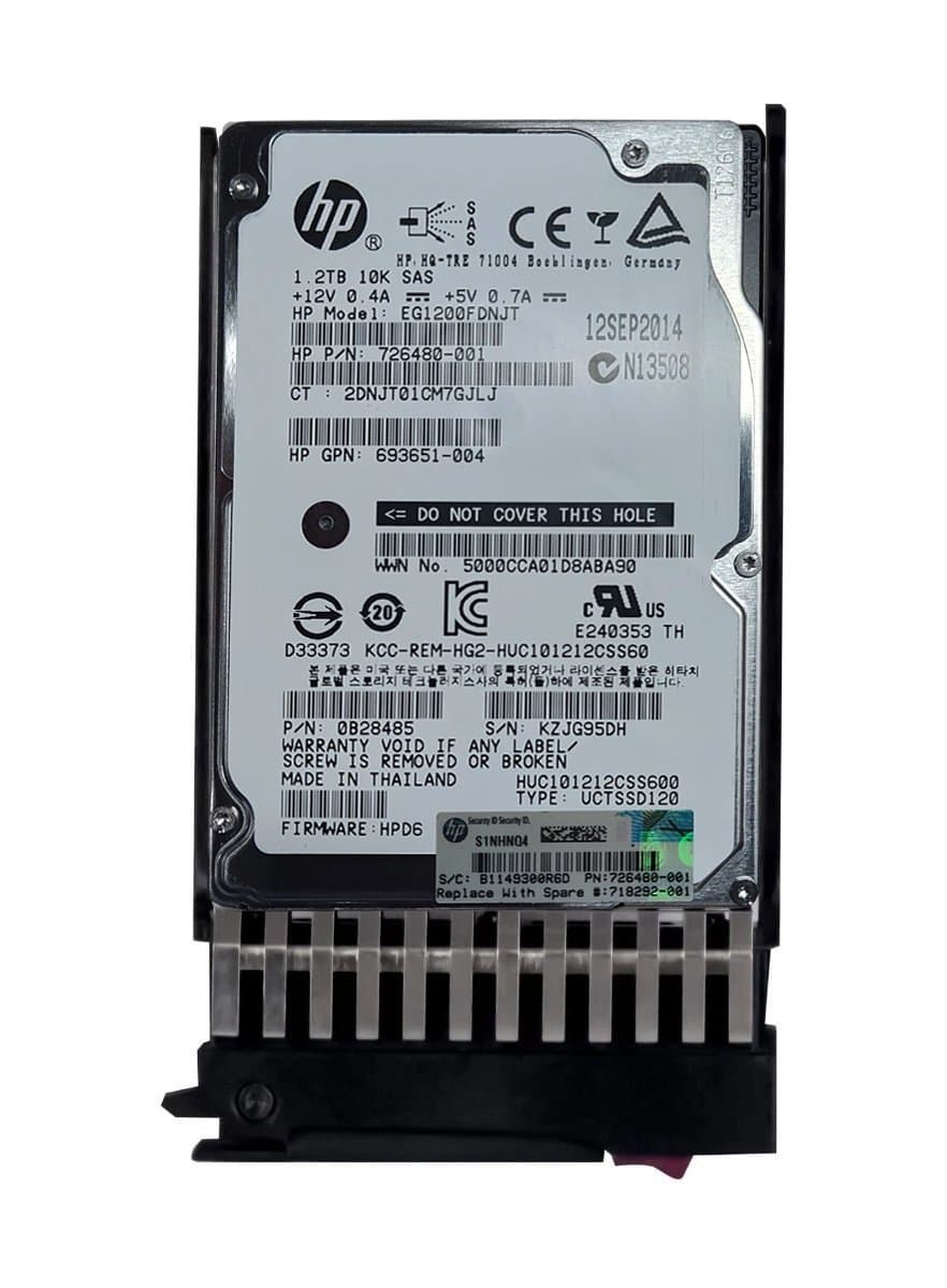 Жесткий диск HP 1,2Tb 10000 SAS 2.5" HDD 0B28485