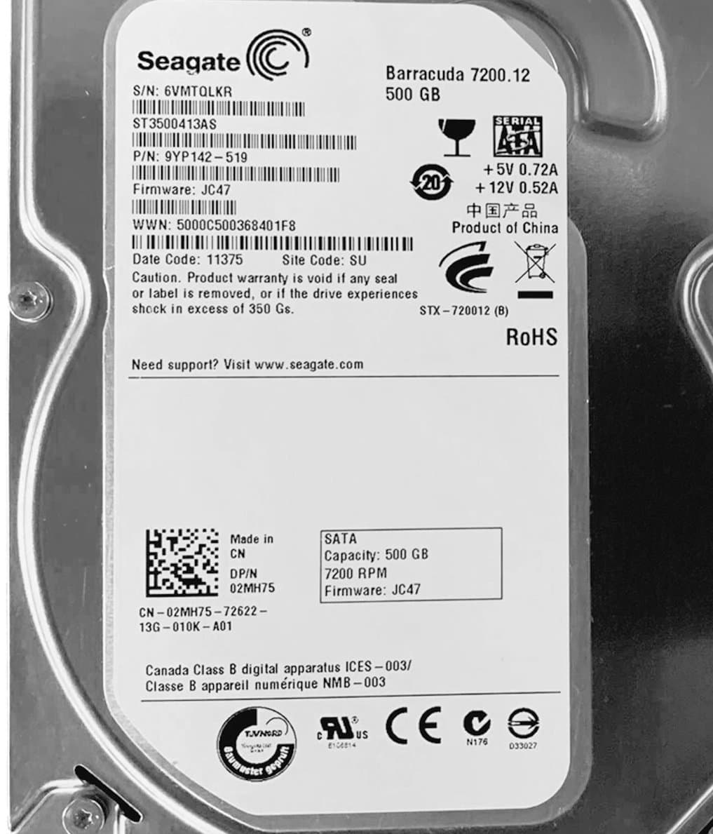 Жесткий диск Dell 500Gb 7200 SATAIII 3.5" HDD 02MH75