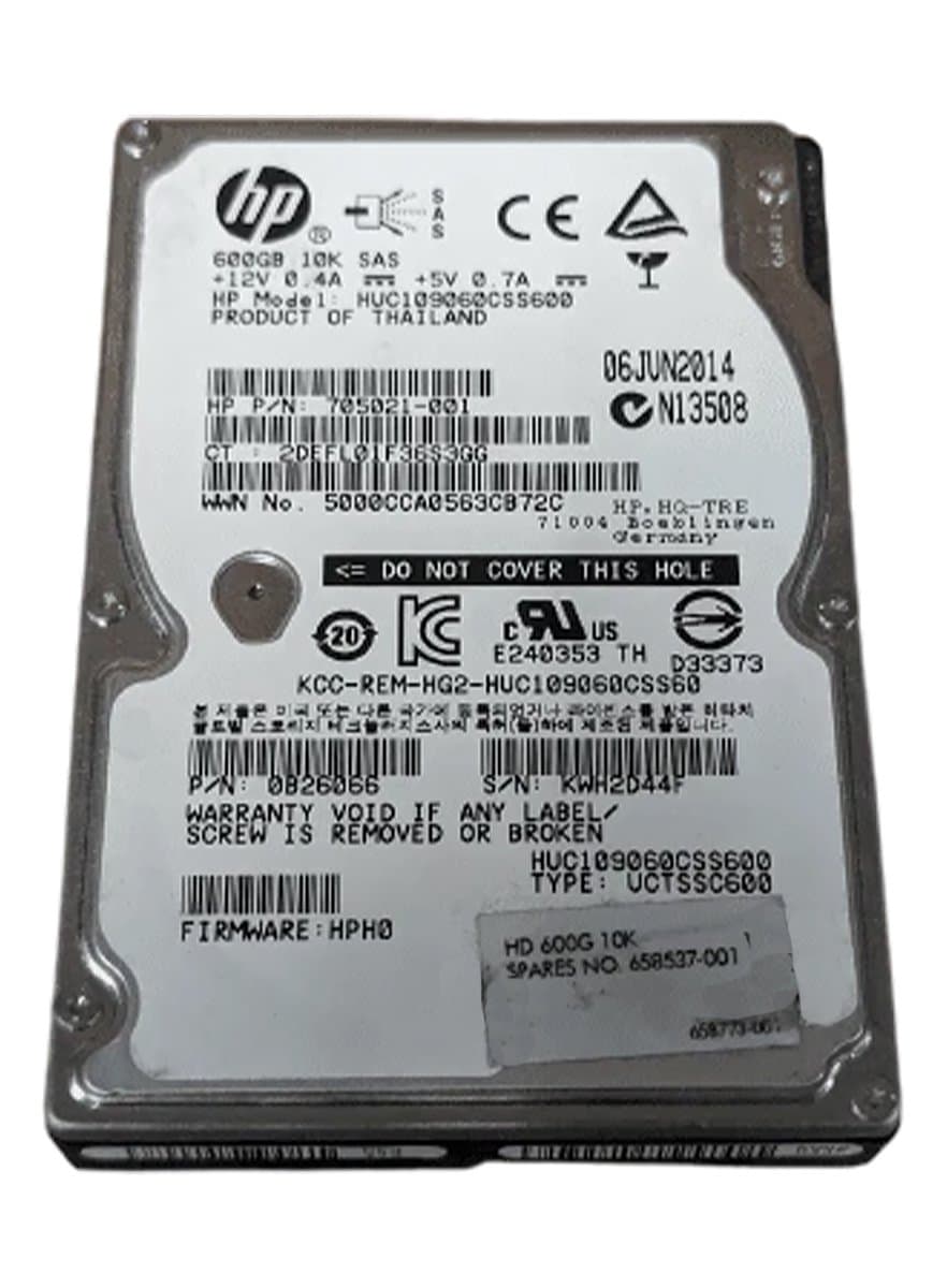 Жесткий диск HP 600Gb 15000 SAS 2.5" HDD 705021-001