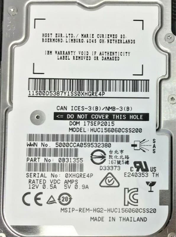 Жесткий диск IBM 3255-2076 600Gb 15000 SAS 2,5" HDD