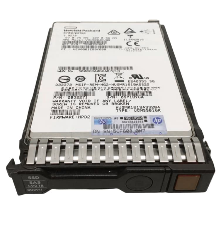 Жесткий диск HP 802911-001 1,92Tb  SAS 2,5" SSD