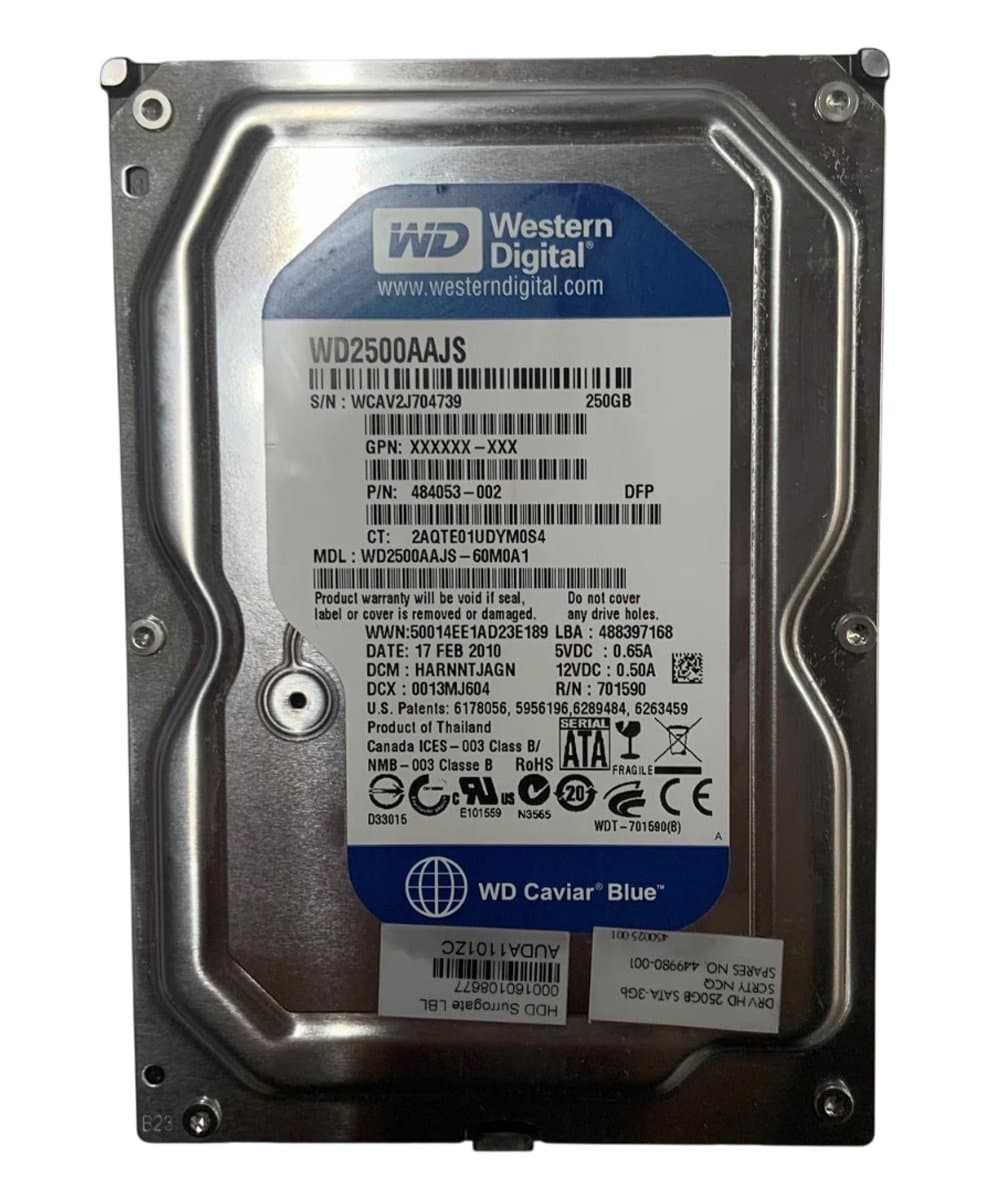 Жесткий диск HP 250Gb 7200 SATAII 3.5" HDD WD2500AAJS-60Z0A0