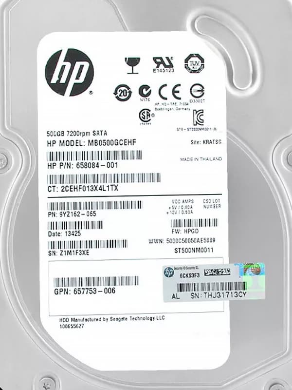Жесткий диск HP 9YZ162-065 500Gb 7200 SATAIII 3.5" HDD