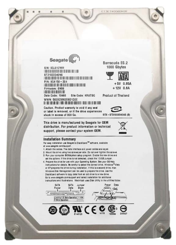 Жесткий диск Seagate 9CA158 1Tb  SATAII 3,5" HDD