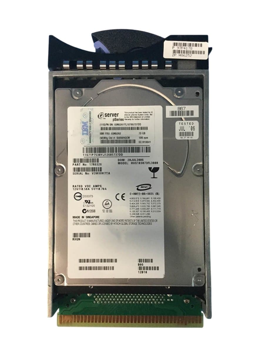 Жесткий диск  IBM 73Gb 10000 U320SCSI 3.5" HDD 17R6326