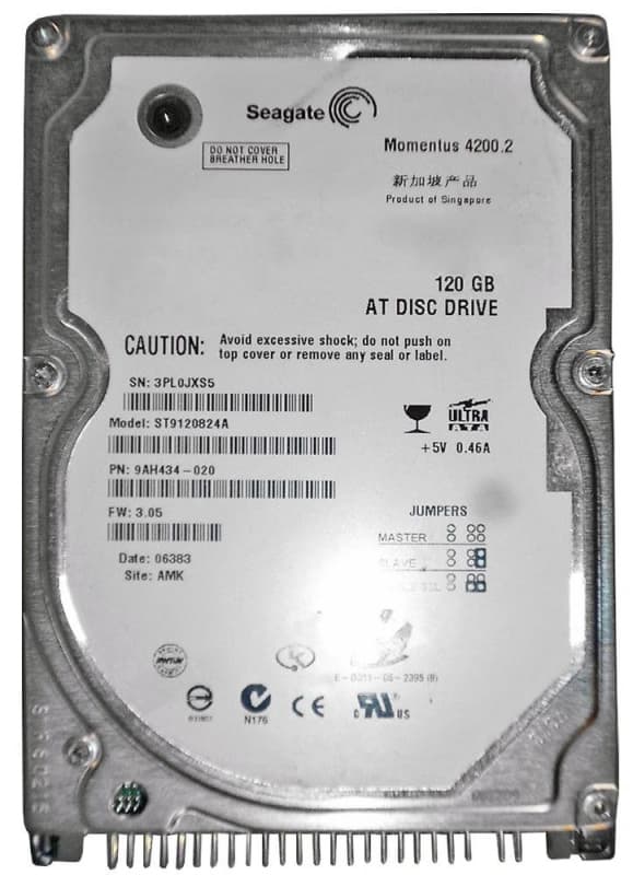 Жесткий диск Seagate ST9120824A 120Gb 4200 IDE 2,5" HDD