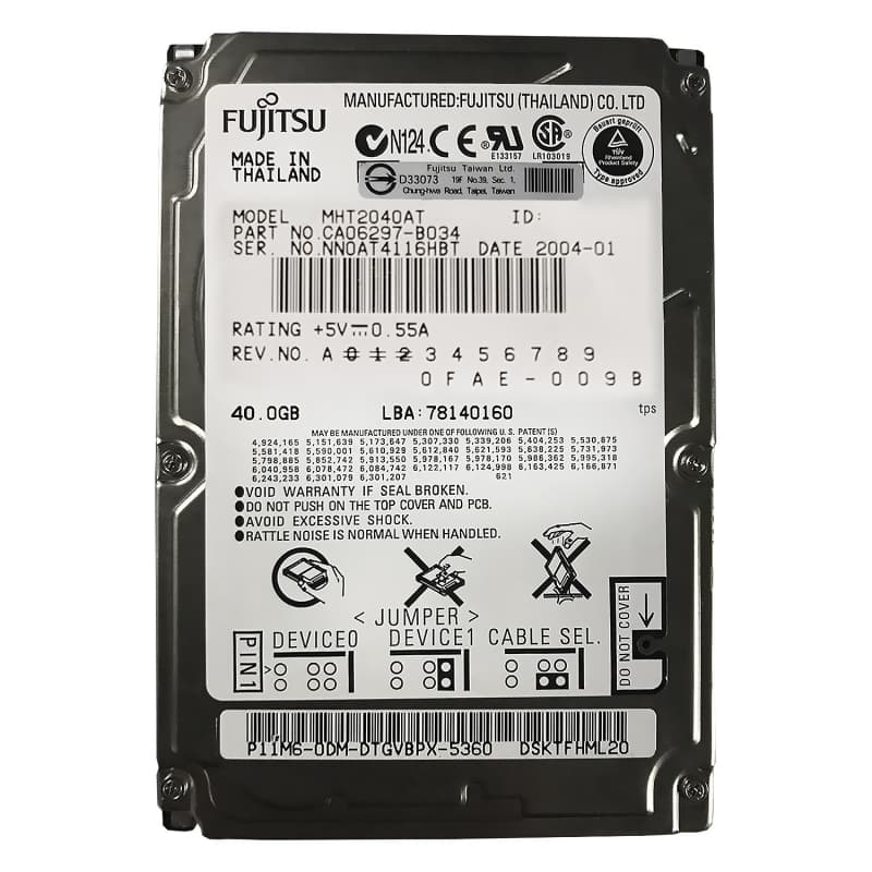 Жесткий диск Fujitsu CA06297-B034 40Gb 4200 IDE 2,5" HDD
